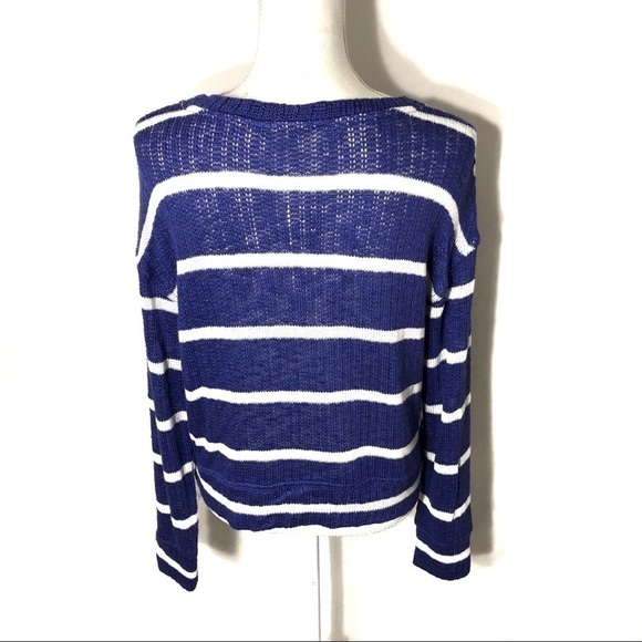 Splendid Blue Striped Sweatshirt NWT XS Women’s - Picture 4 of 8